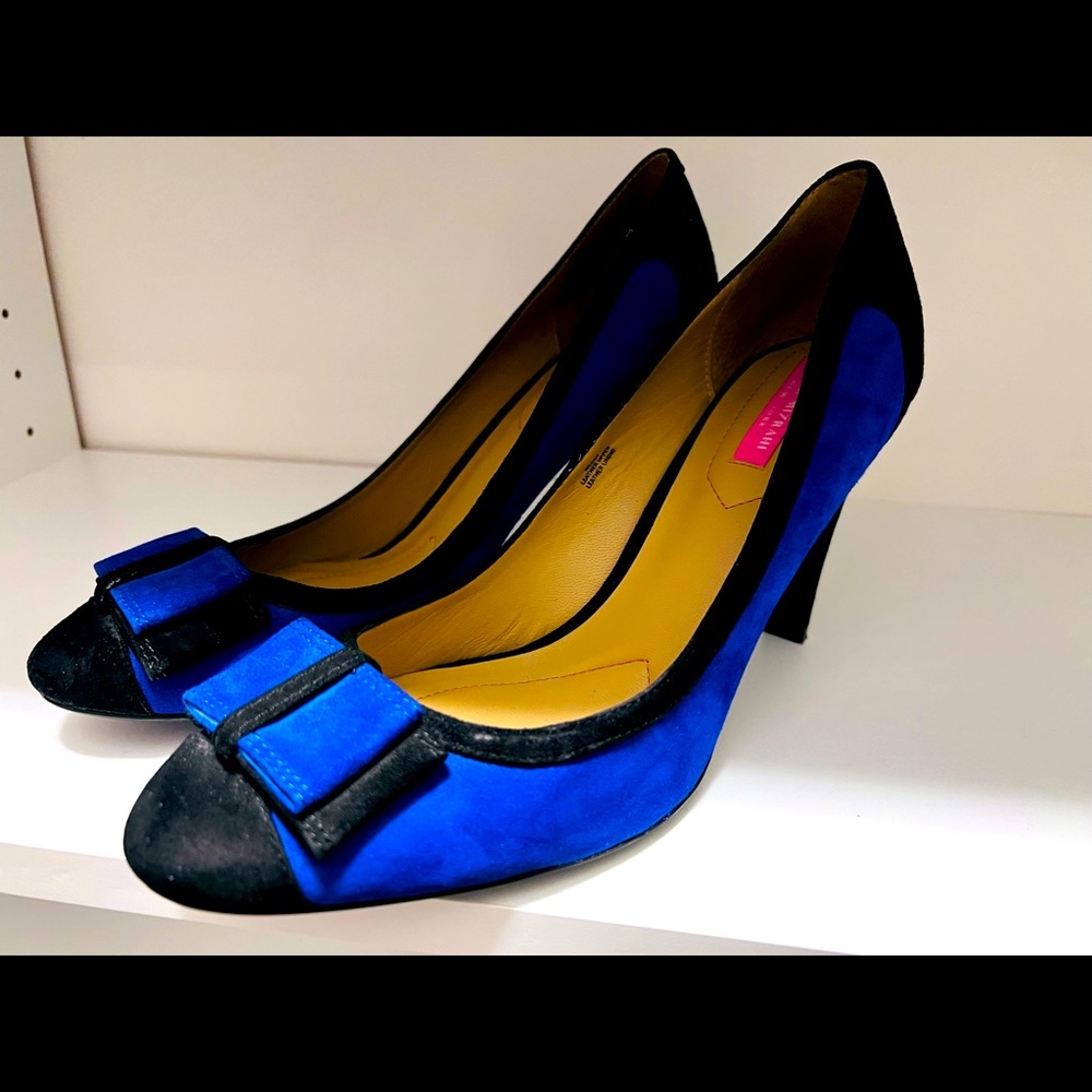 Issac Mizrahi Blue Suede Shoes size 11